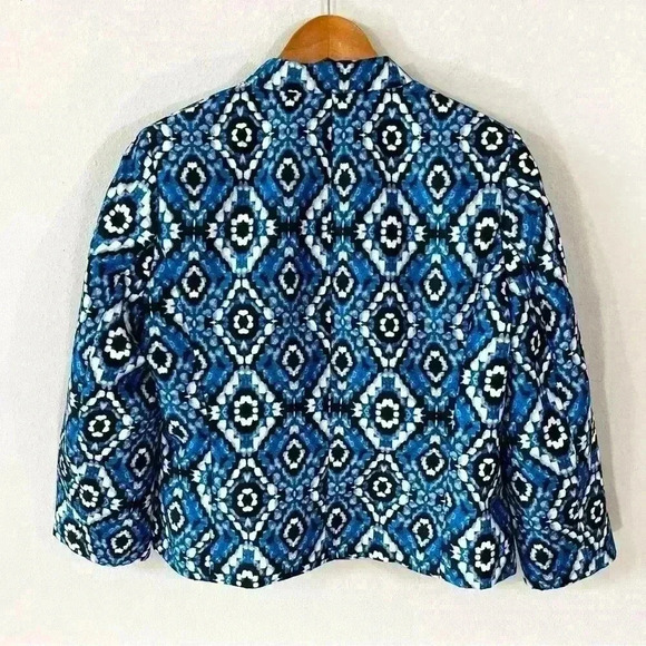 Kasper blue, black and white open front jacket - Picture 3 of 3